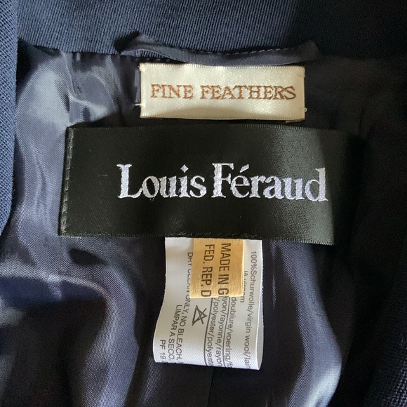 Louis Féraud classic long blazer French cuffs made in Germany 100% virgin wool - Picture 5 of 12